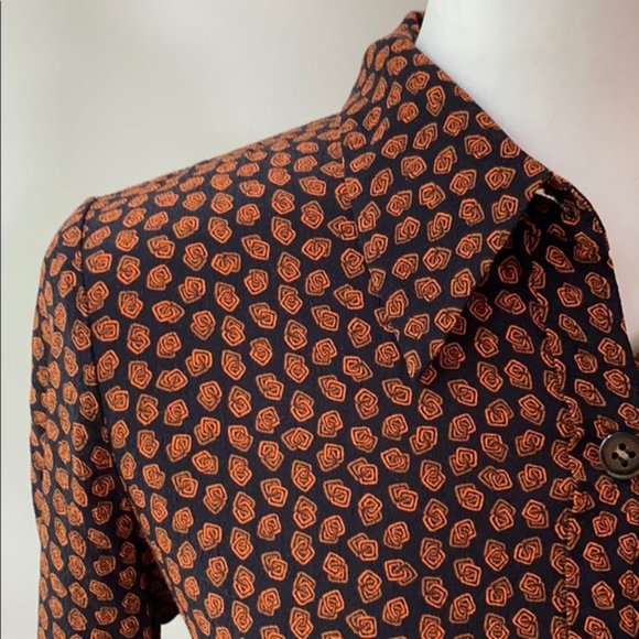 SOLD & Other Stories Black Geometric Print Button Down Dress - Picture 4 of 6